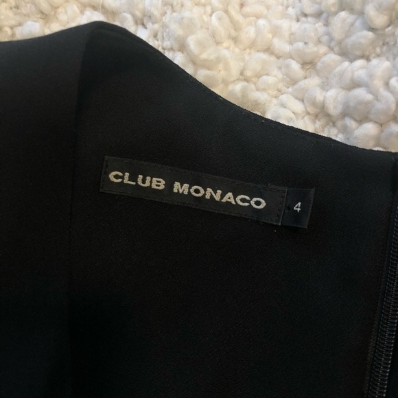 CLUB Monaco Classic Black Scoop Neck Dress 4 - Picture 4 of 7